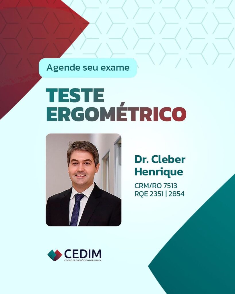 Dr. Cleber Henrique, médico Cardiologista, realiza o exame de teste ergométrico aqui no CEDIM.