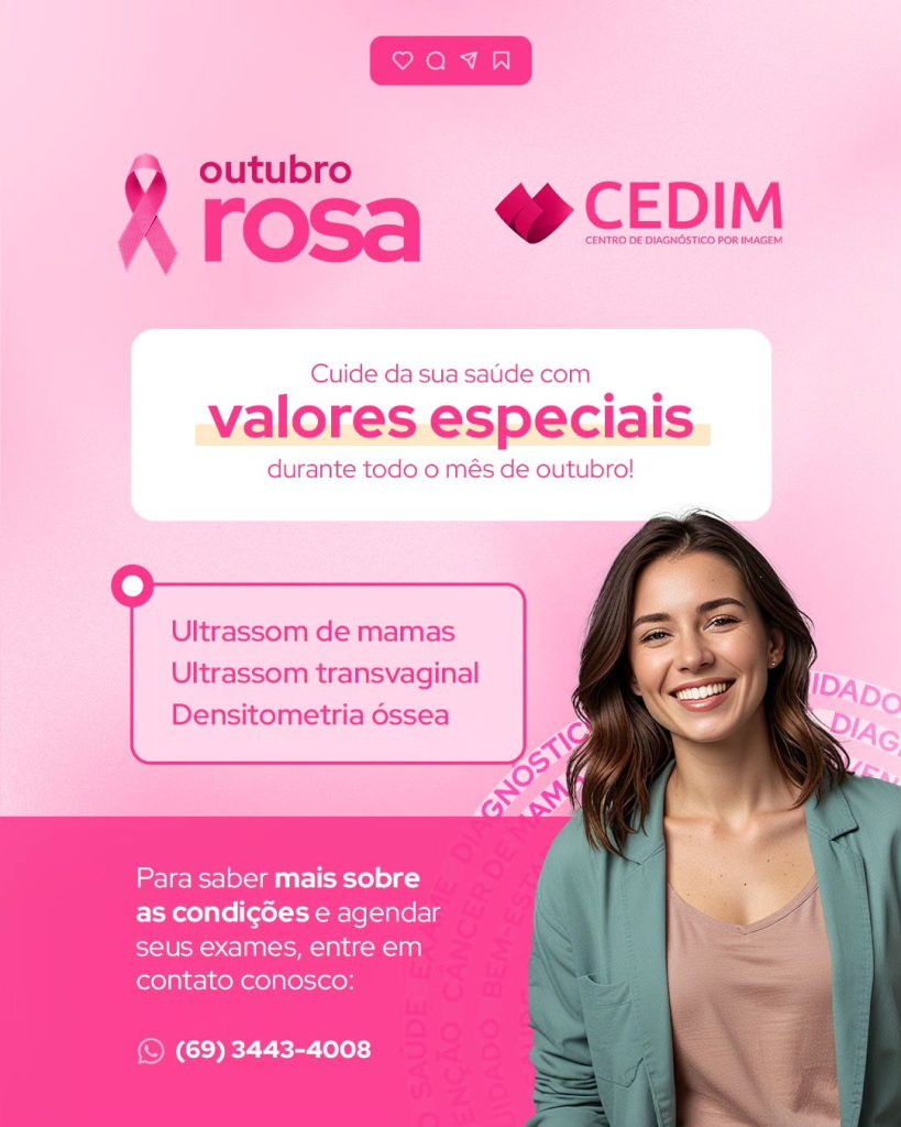 Outubro Rosa promove a conscientização sobre a prevenção do câncer de mama.